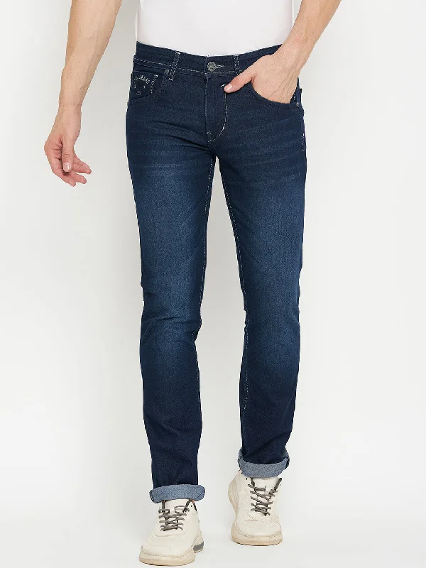 Men's Ultra Narrow fit Light Fade Navy Blue  Jeans