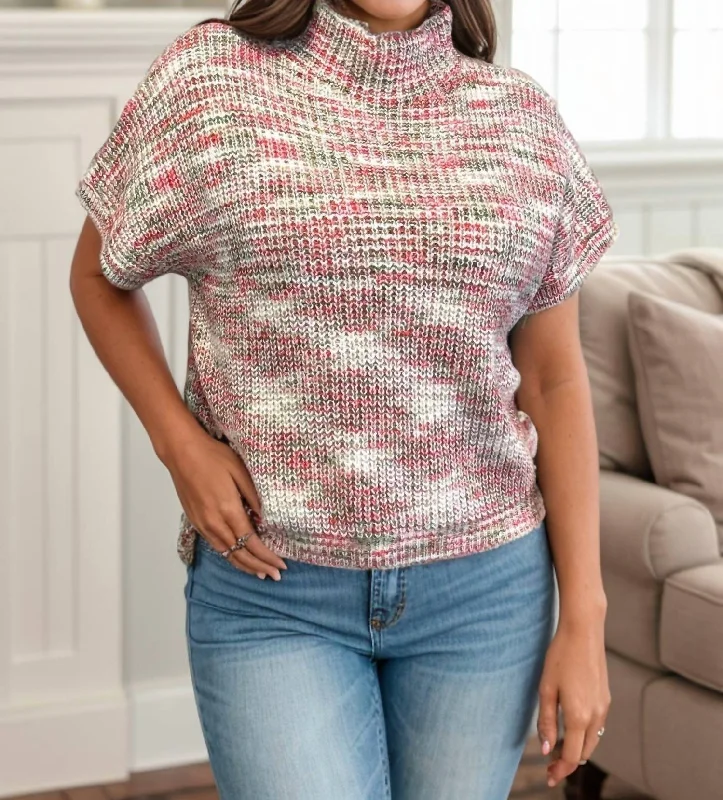 Strawberry Fall Top In Pink Multi