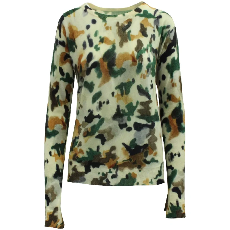 Zadig and Voltaire Camo Sweater in Multicolor Cashmere