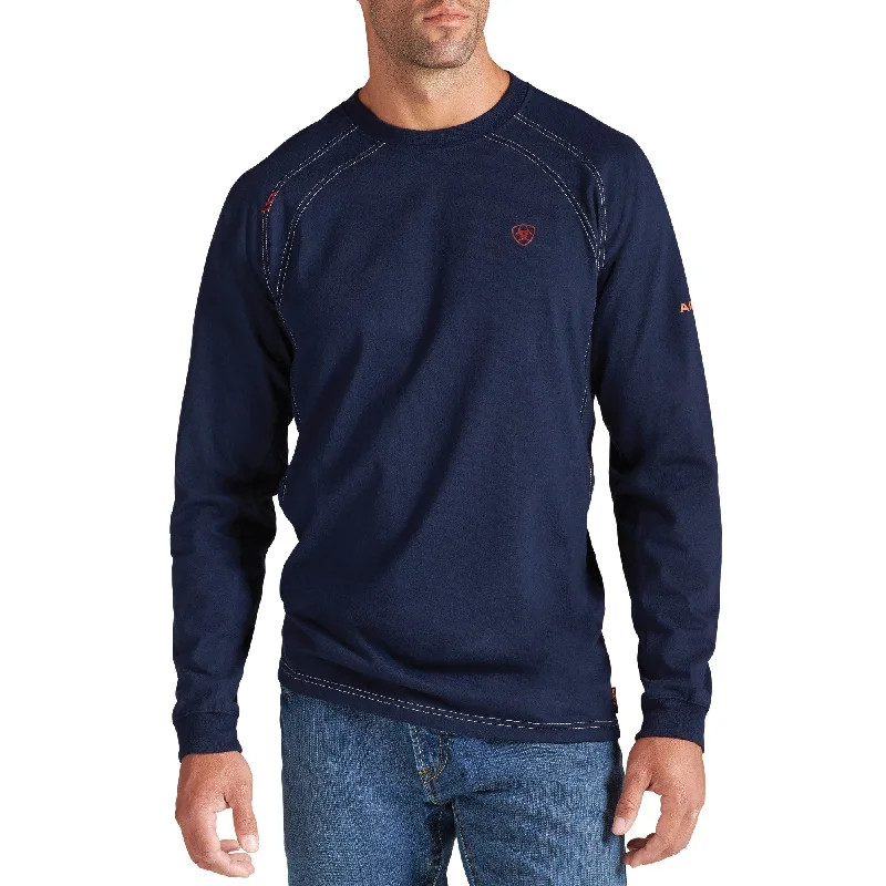 Ariat FR Men's Flame Resistant Navy Crew Neck T-Shirt 10012256