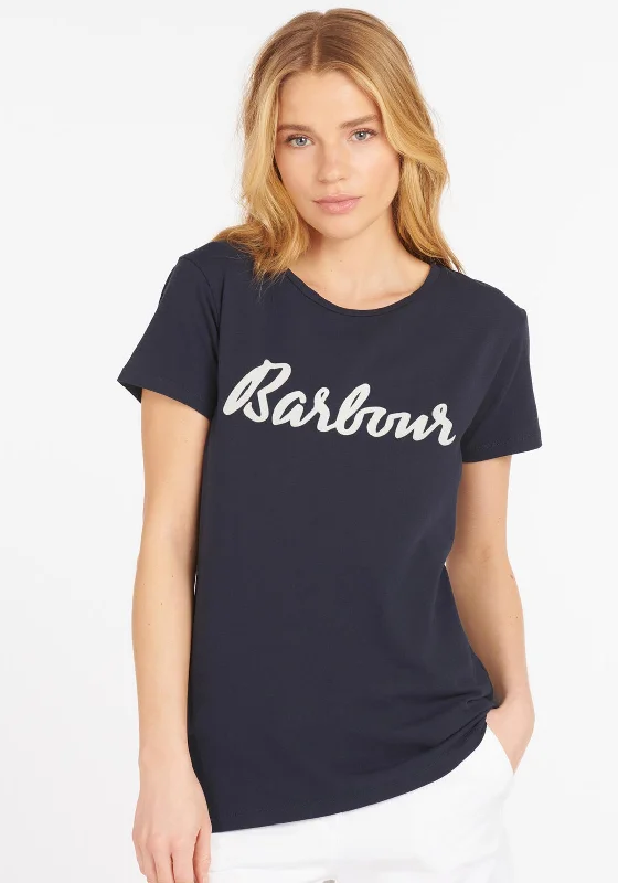 Barbour Womens Rebecca Logo T-Shirt, Navy