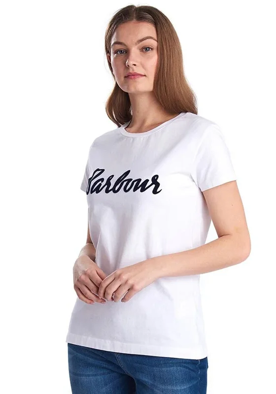 Barbour Womens Rebecca Logo T-Shirt, White