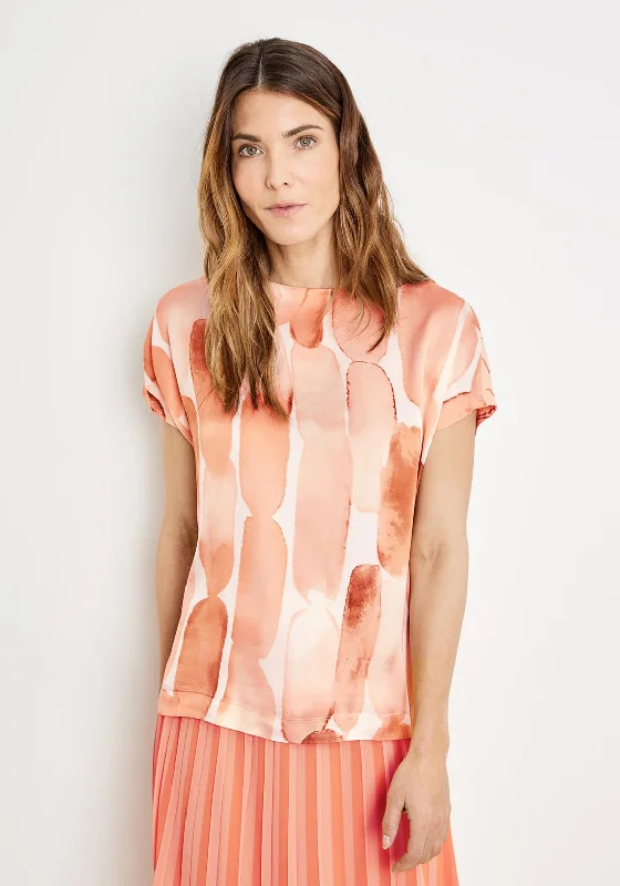 Gerry Weber Abstract T-Shirt, Peach Multi