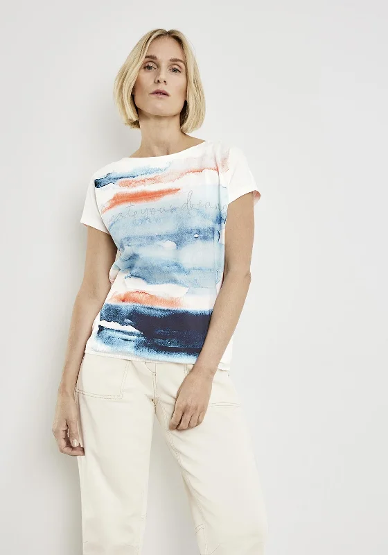 Gerry Weber Artistic Print T-Shirt, White Multi