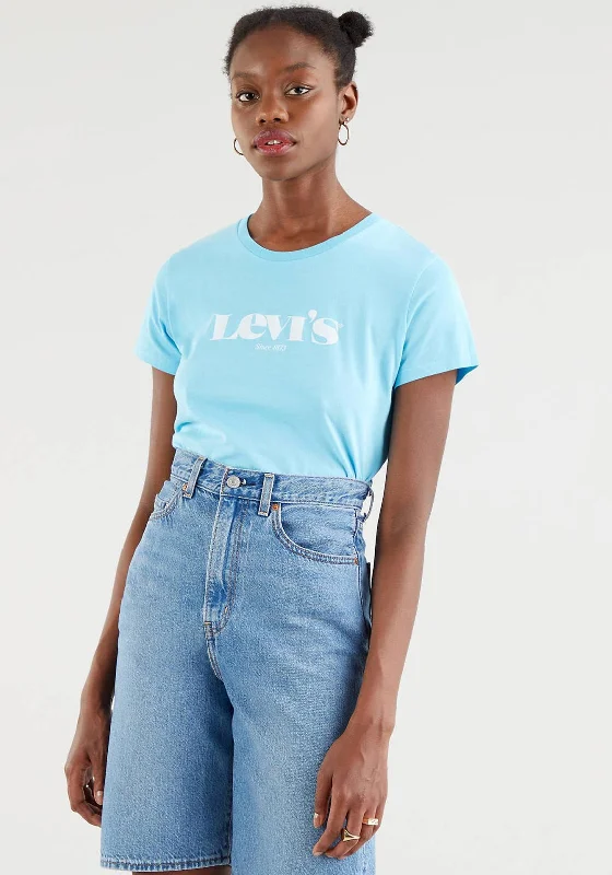 Levis® Logo Graphic The Perfect Tee T-Shirt, Blue Topaz