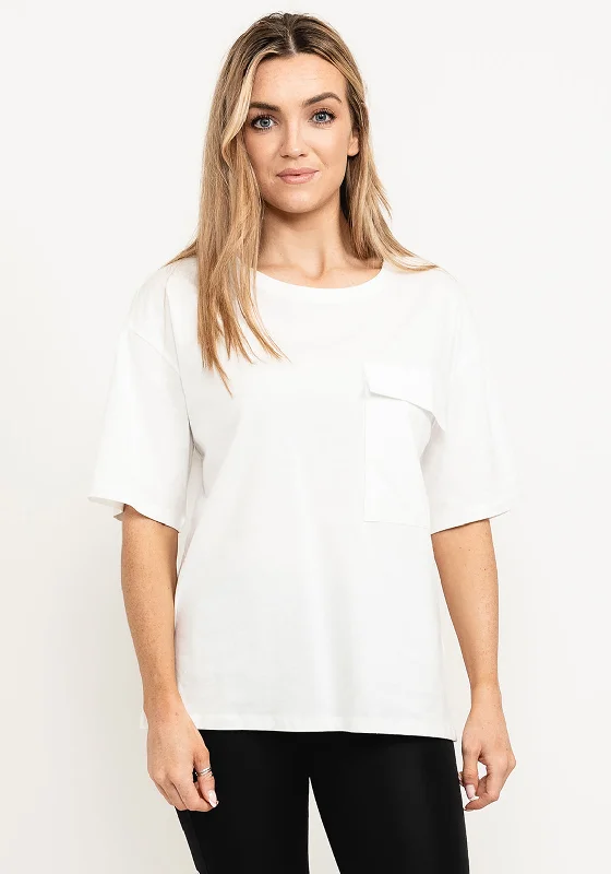 Pulz Tina Pocket T-Shirt, White