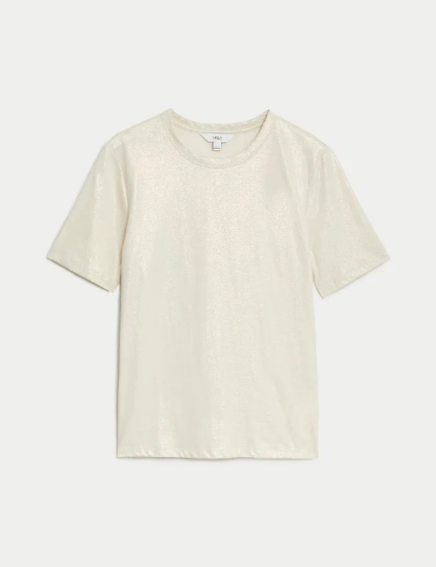 Pure Cotton Metallic T-Shirt