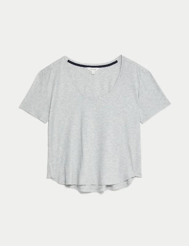 Pure Cotton Scoop Neck T-Shirt