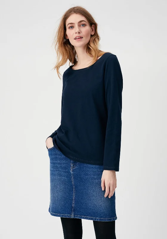 White Stuff Essence Organic Cotton T-Shirt, Navy